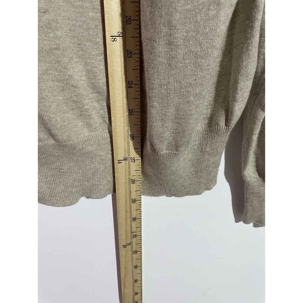 Peter Millar Sweater‎ Mens L Beige Pima Cotton Silk Cashmere Preppy Academia - Picture 8 of 9